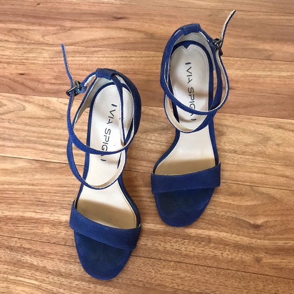 Via Spiga Blue Sandals heels - Picture 2 of 5